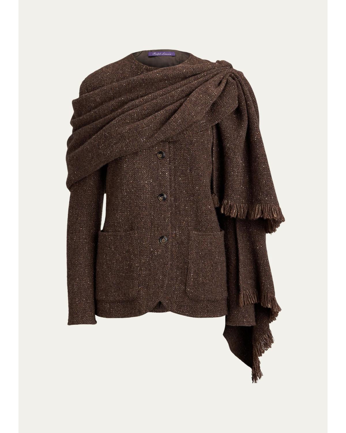 Alira Wool-Blend Donegal Tweed Jacket
