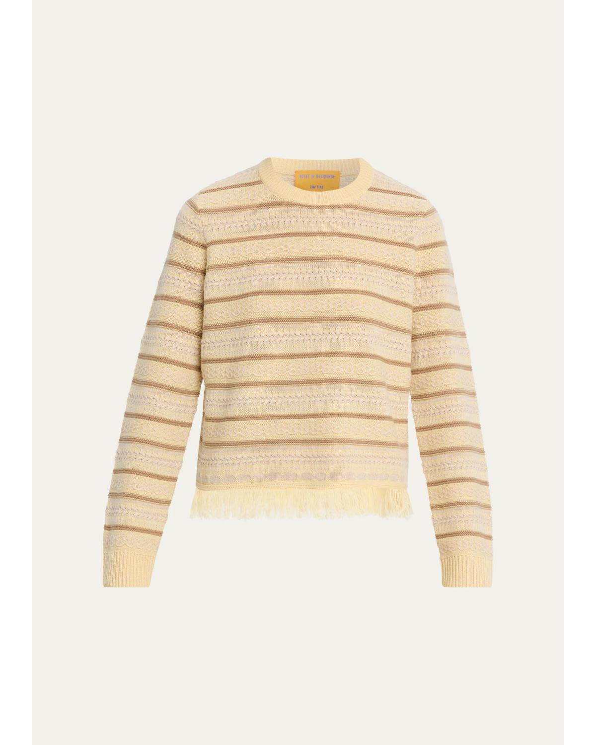Western Striped Wool-Cashmere Sweater