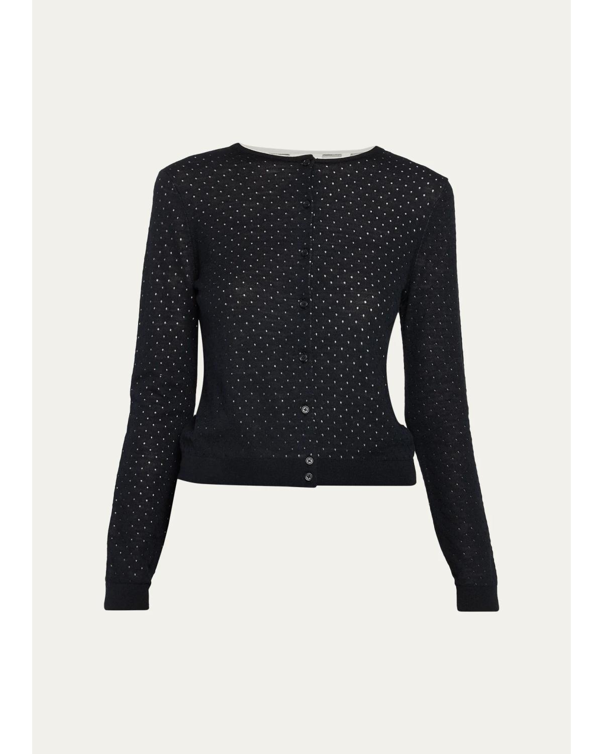 Dotted Wool-Blend Top