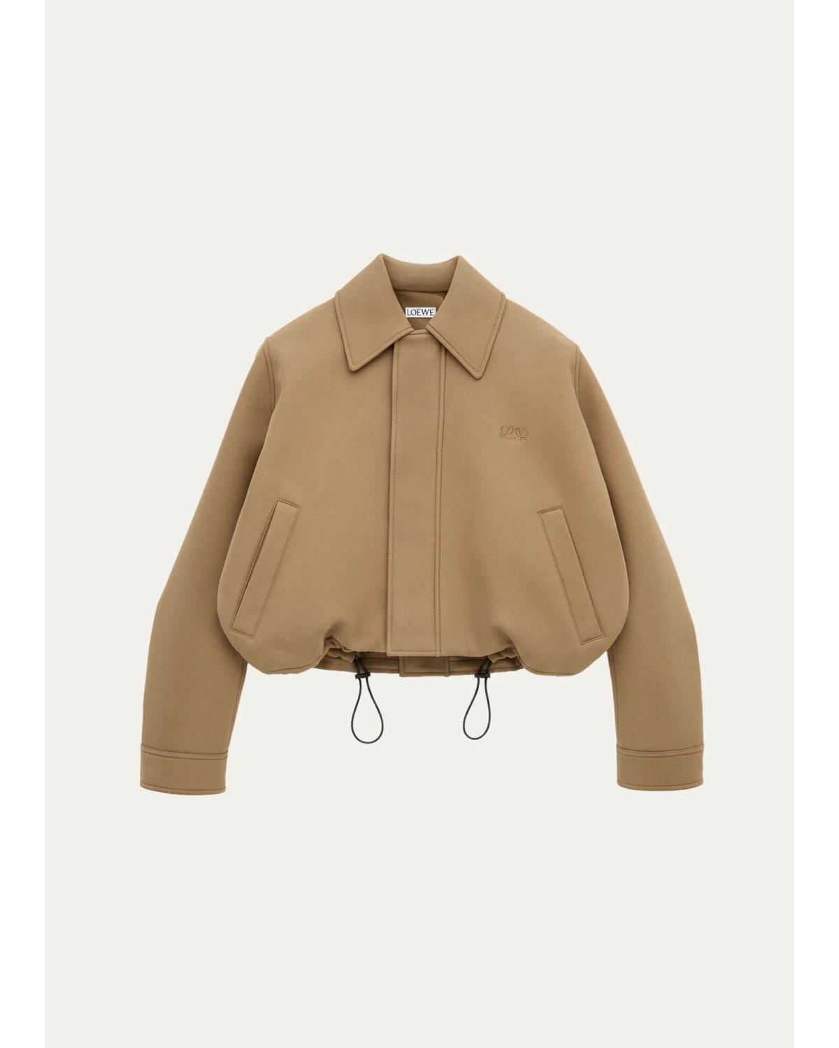 Cotton Twill Drawstring Balloon Jacket