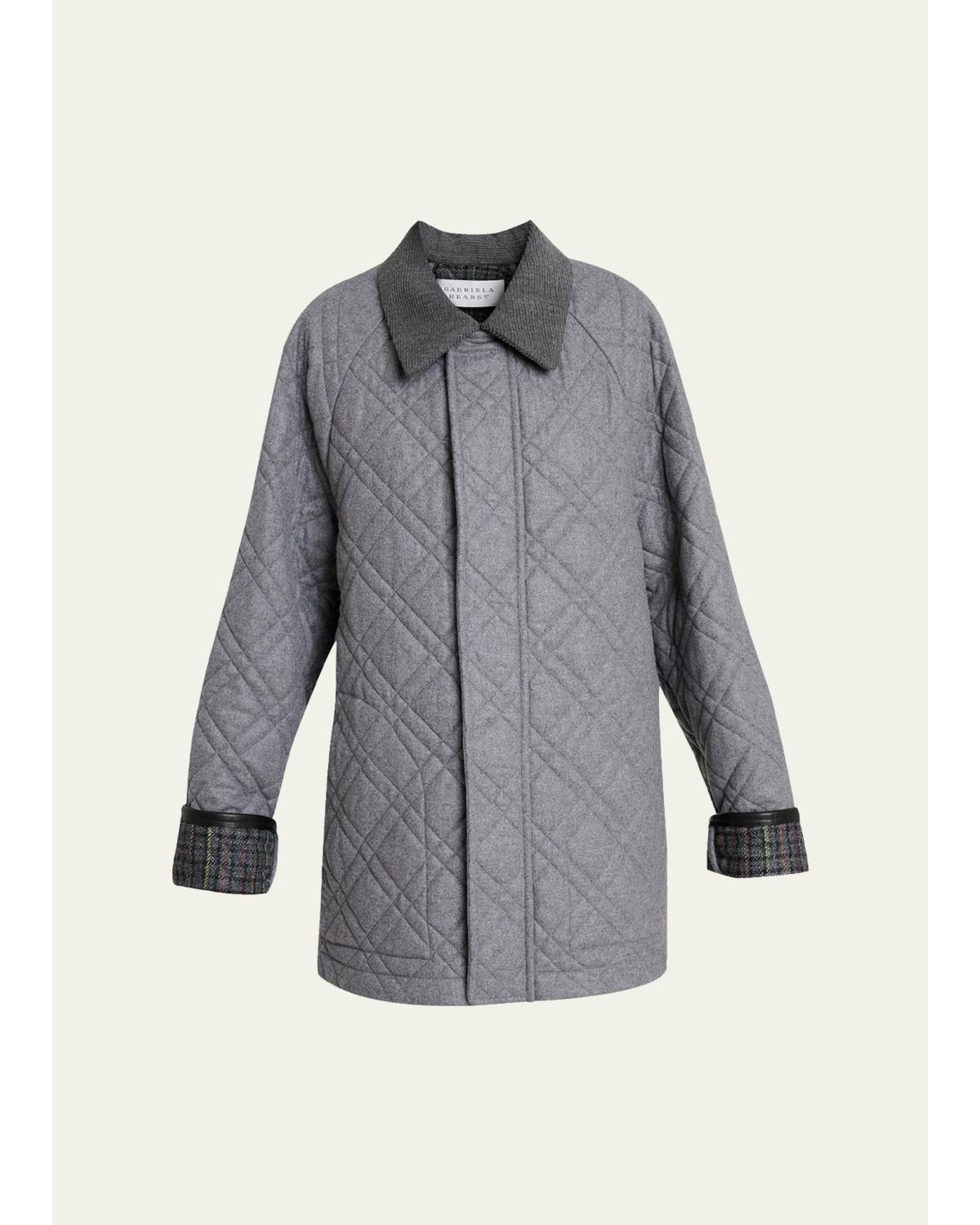 Clarence Quilted Wool-Cashmere Barn Jacket