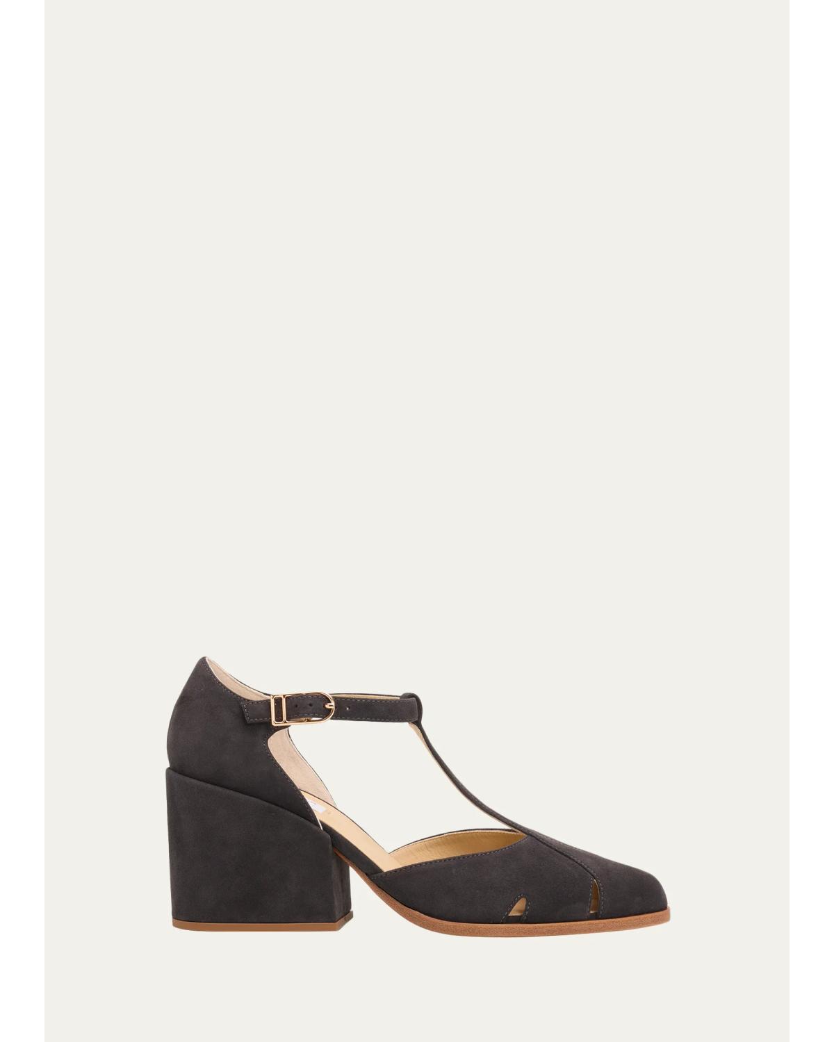 80Mm Hawes Suede T-Strap Sandals