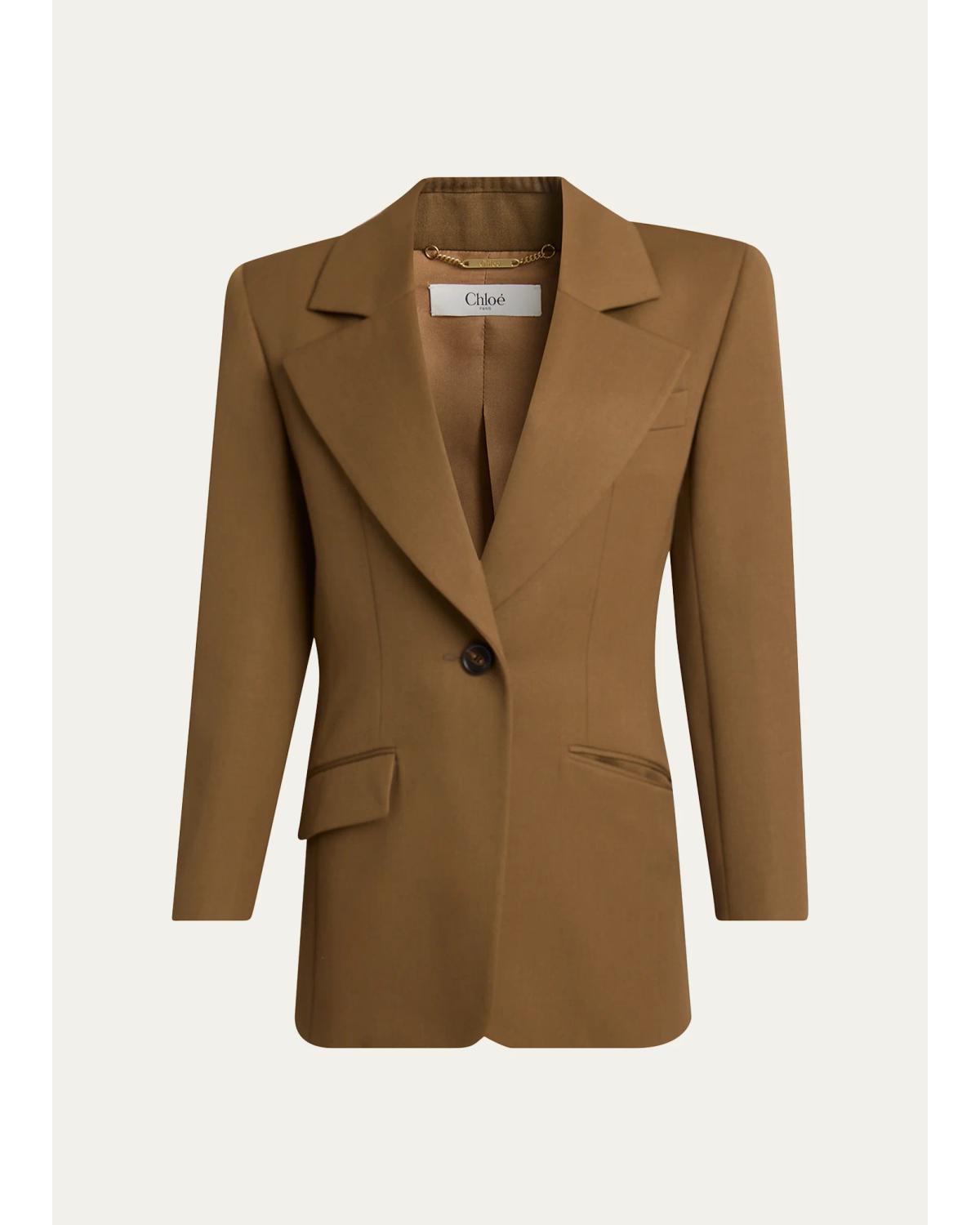 Virgin Wool Notch-Lapel Jacket