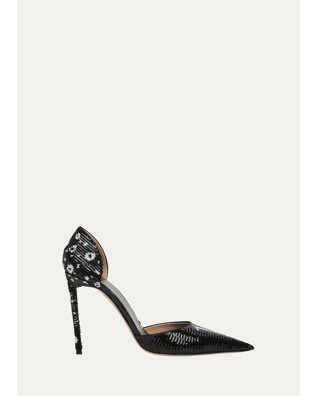 105Mm Vertigo Sequined D'Orsay Pumps