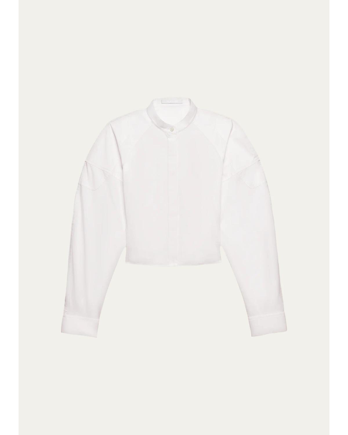 Cotton Poplin Saddle Shirt