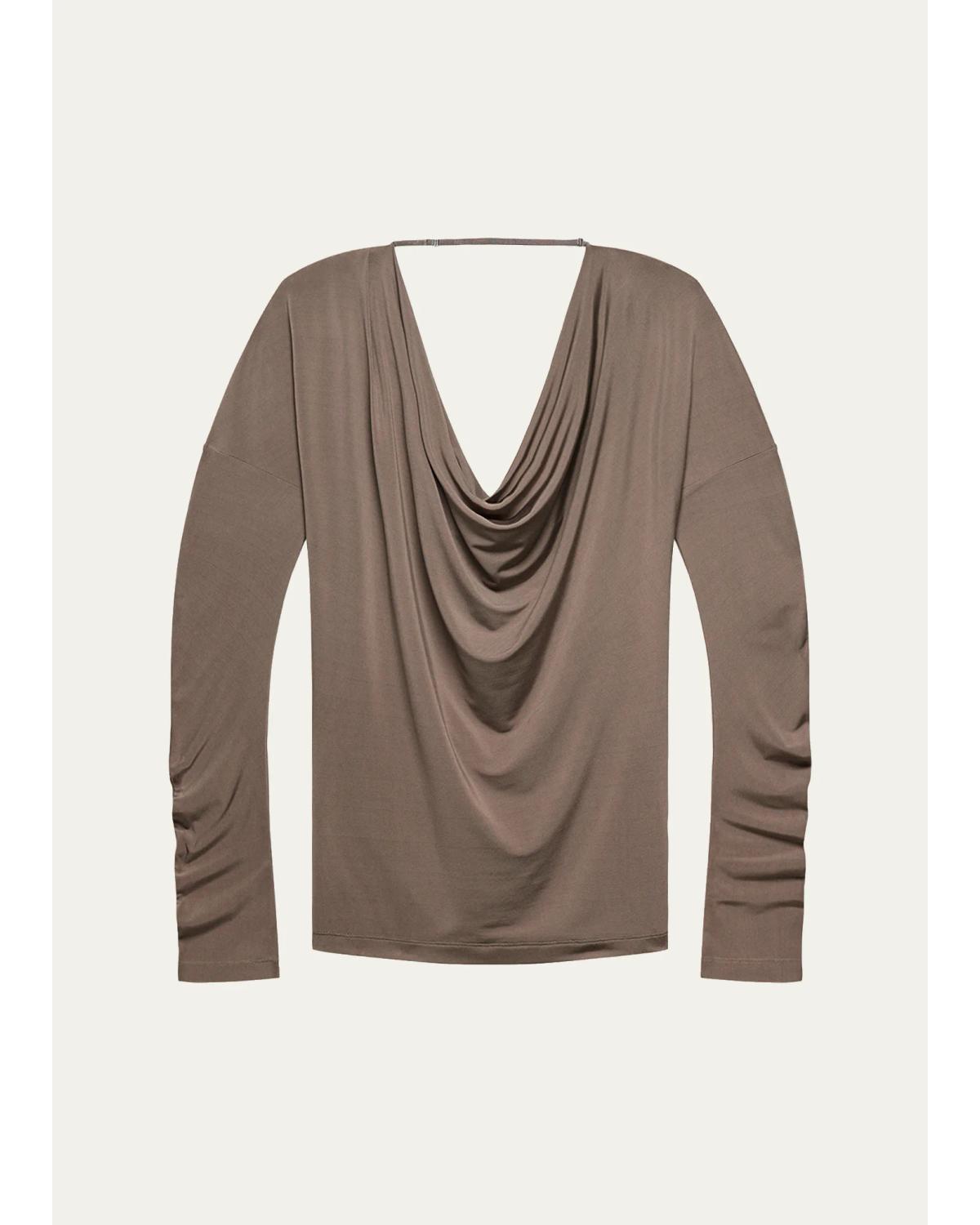 Open-Back Cowlneck Top