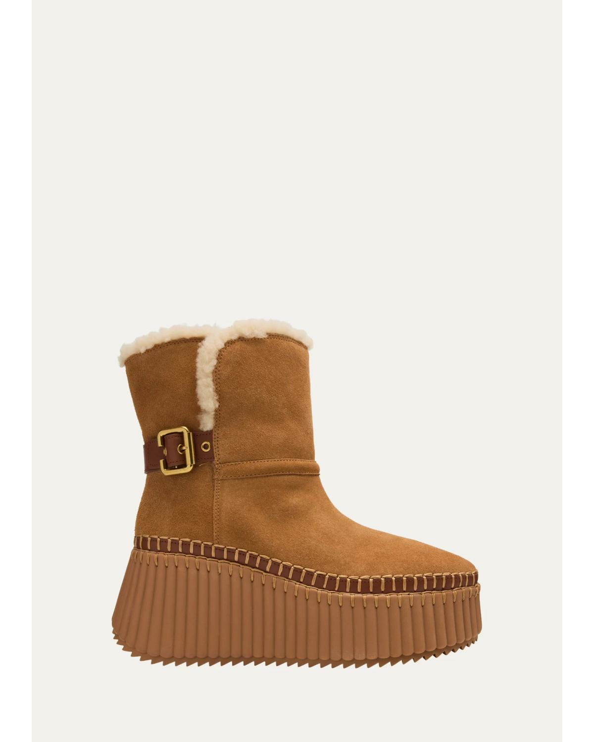 Nama Shearling-Lined Ankle Boots