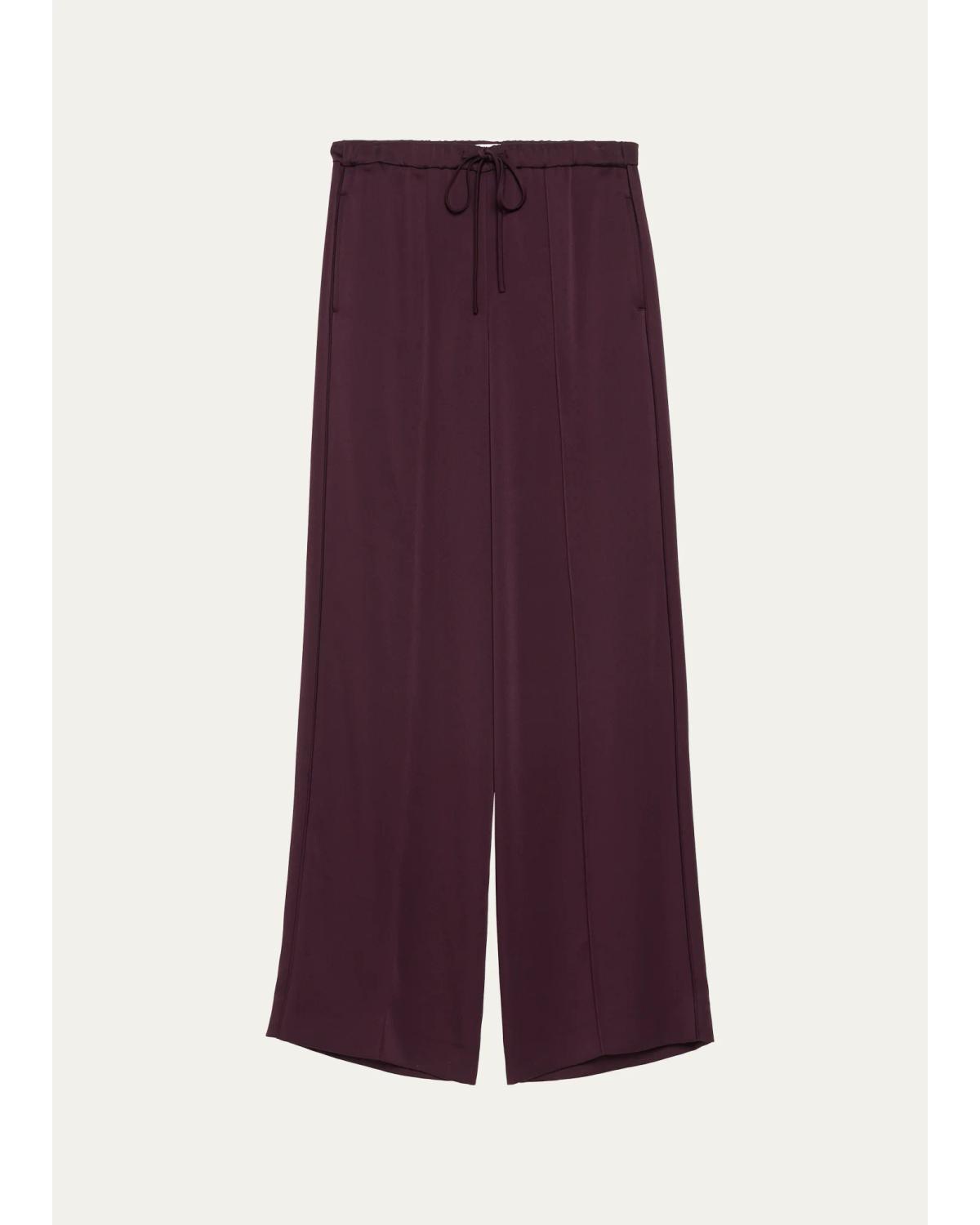 Mid-Rise Tailored Drawstring Pants