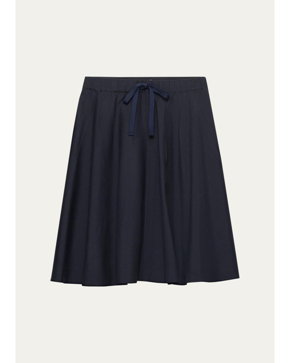 Wool-Mohair Knee-Length Skirt