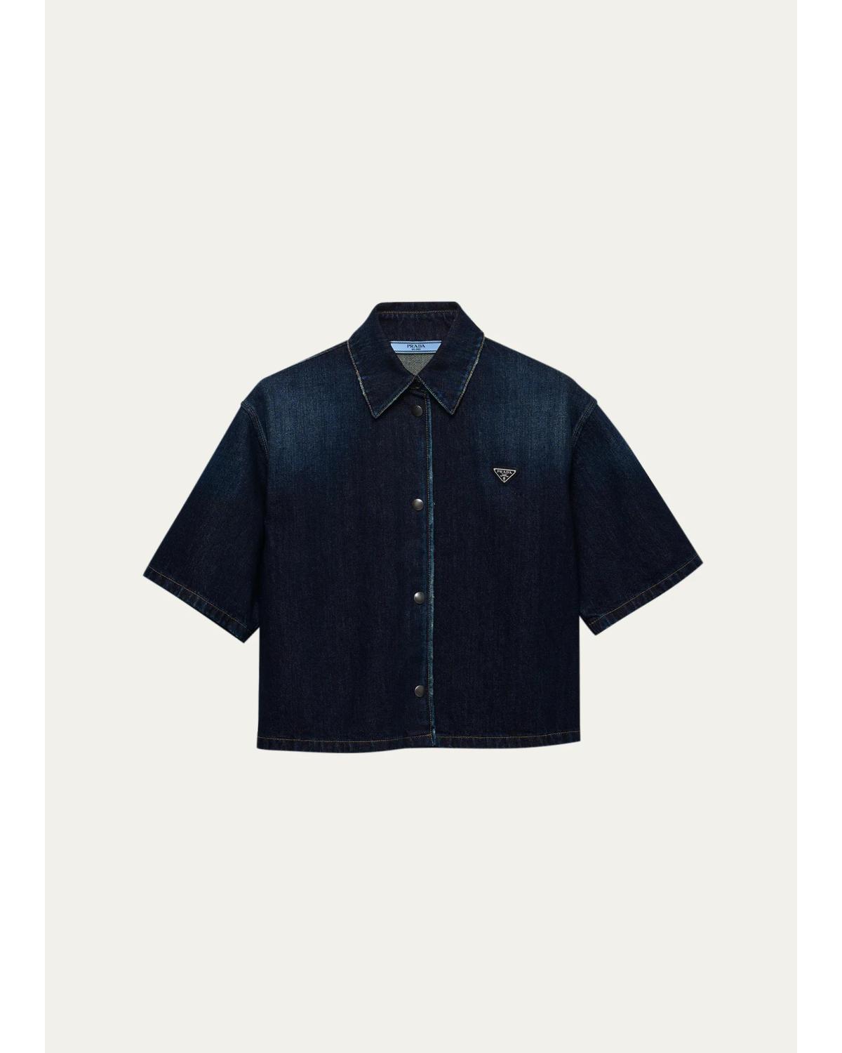 Cotton Cropped Shirt