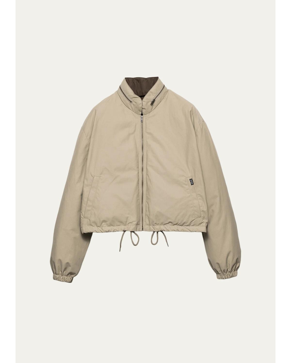 Drawstring-Hem Down Jacket