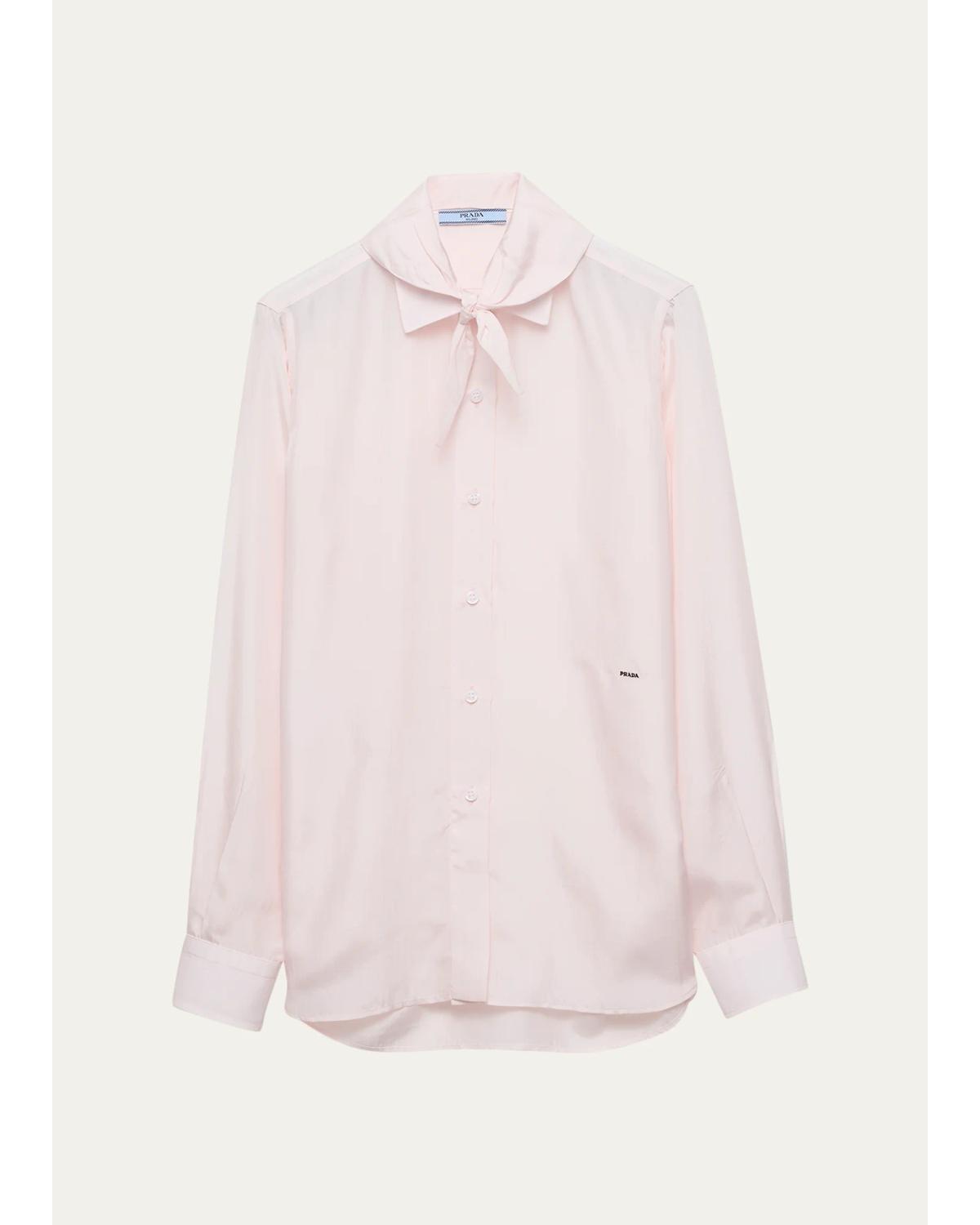 Scarf-Detail Shirt