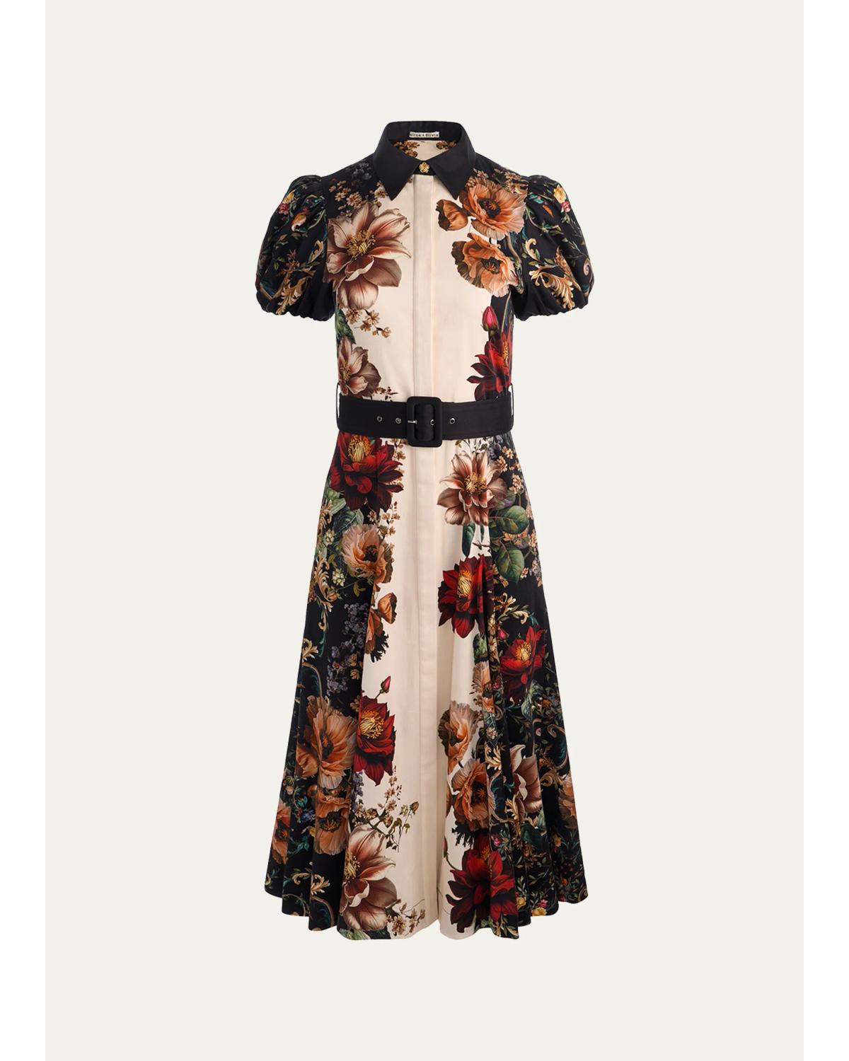 Henrietta Floral Belted Midi Dress