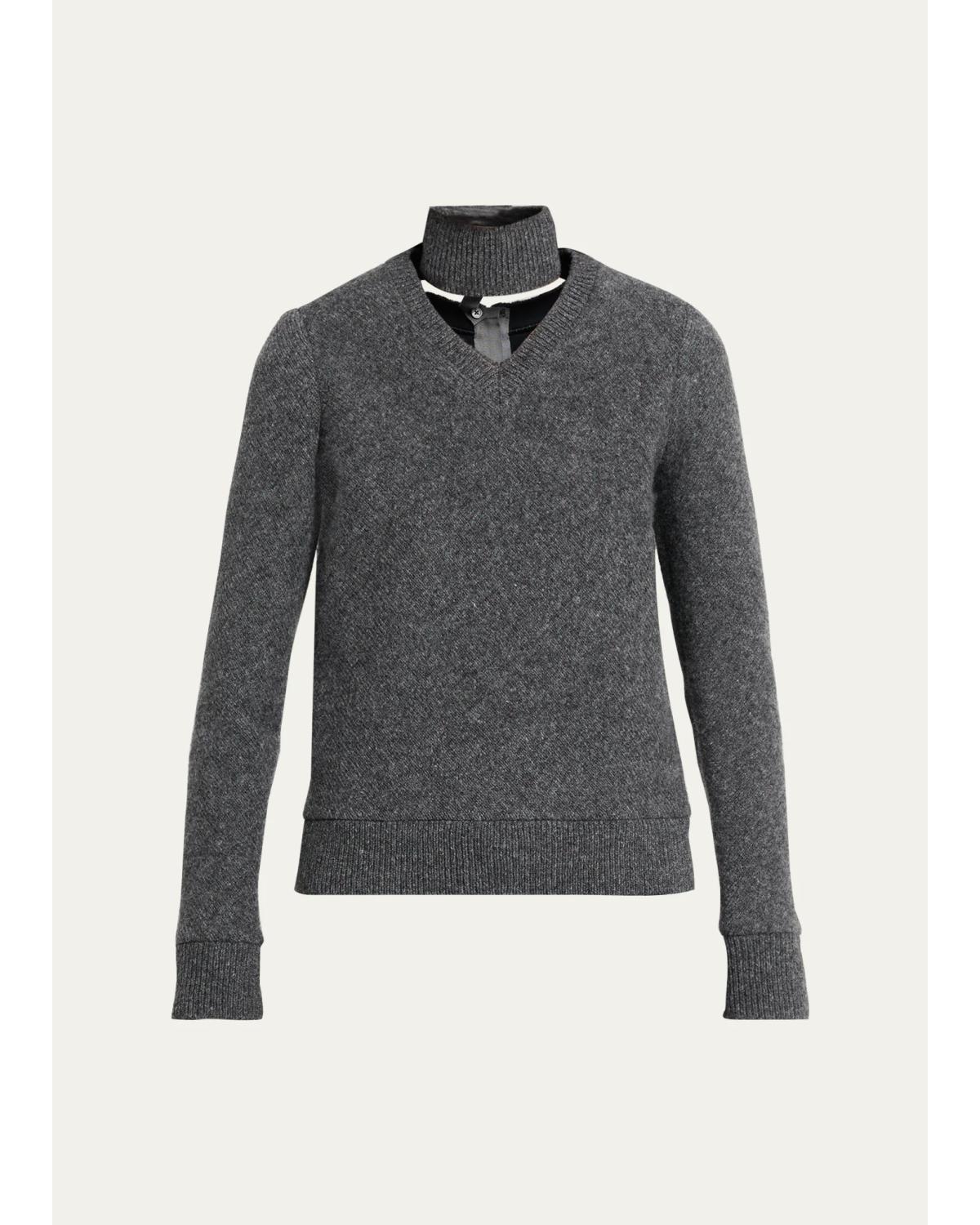 Wool-Blend Turtleneck Sweater