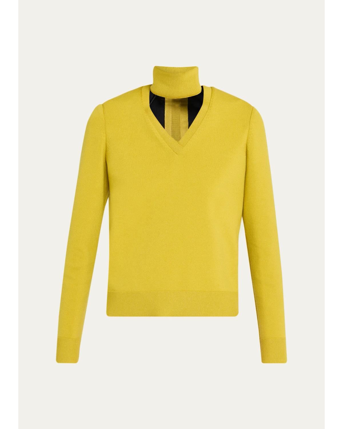 Merino Wool-Blend Turtleneck Sweater