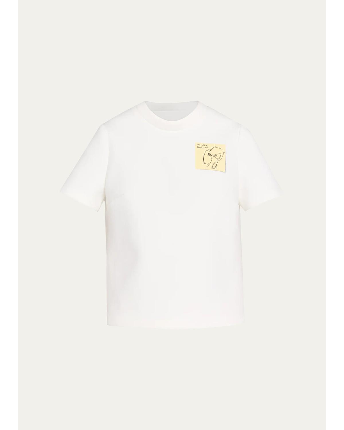 Sticky Note Cotton-Blend T-Shirt