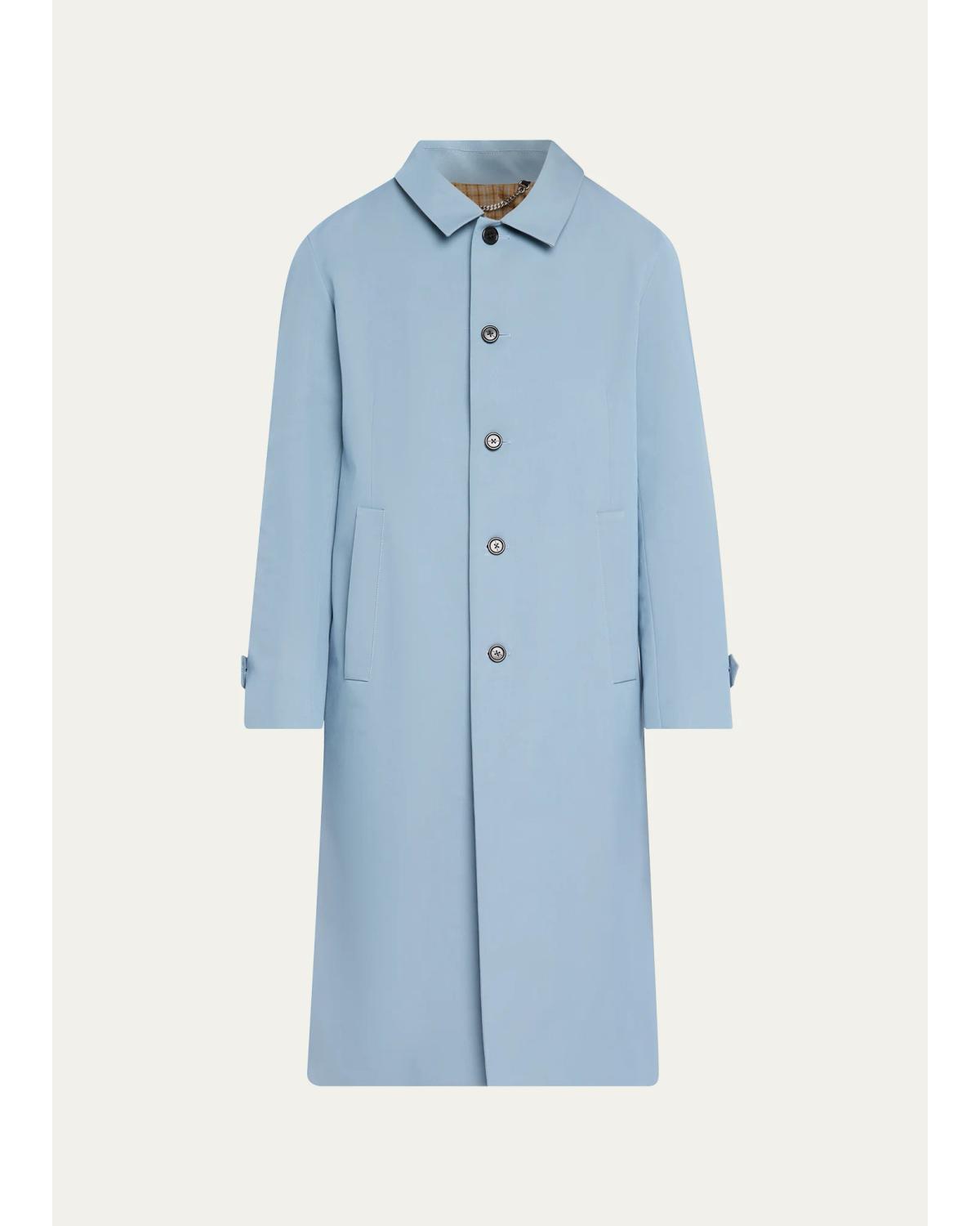 Techno Cotton-Blend Single-Breasted Trench Coat
