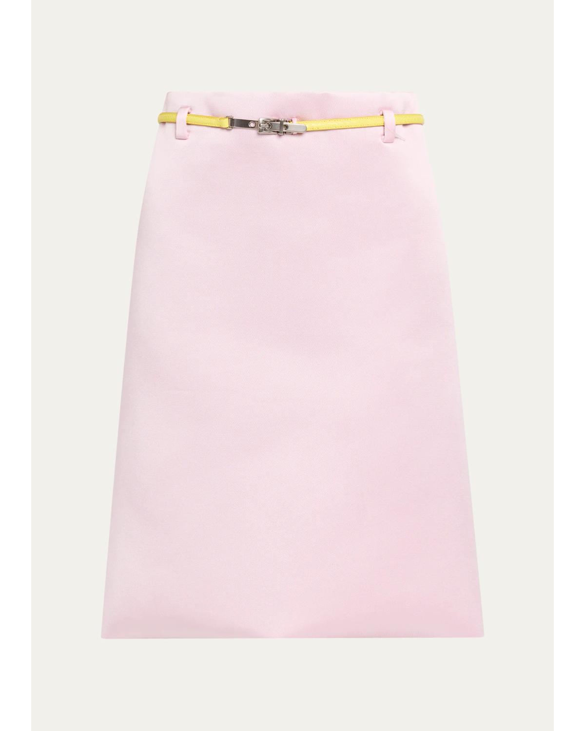 Silk-Blend Belted Midi