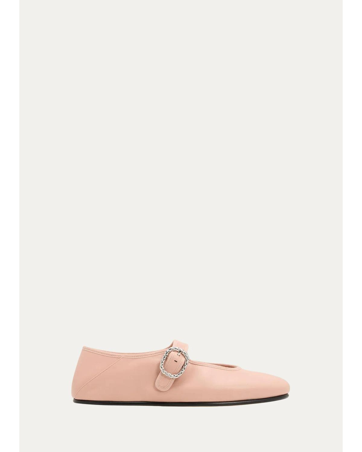 Veneziana Nappa Leather Ballerina Flats