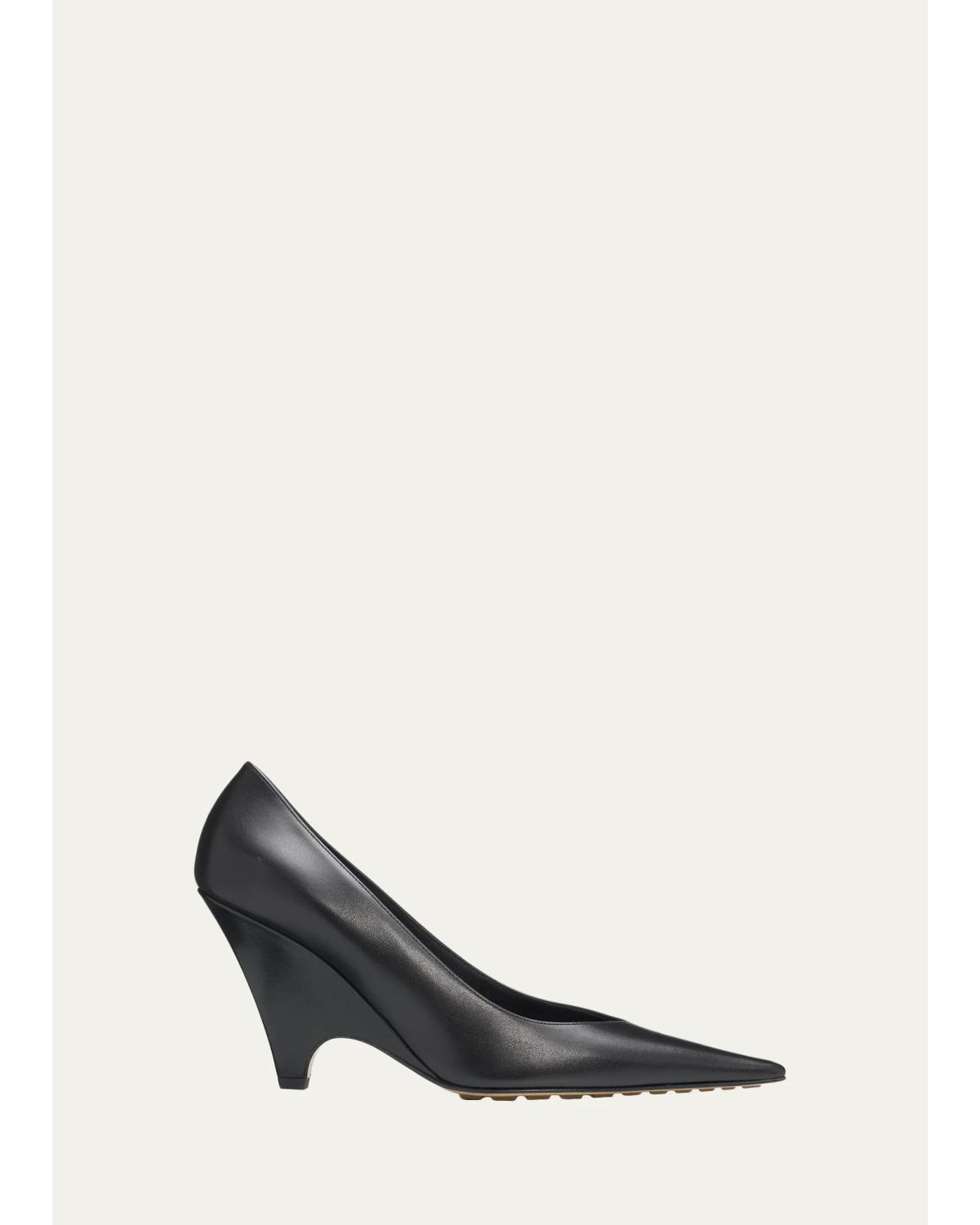 Scaletta 90Mm Leather Wedge Pumps