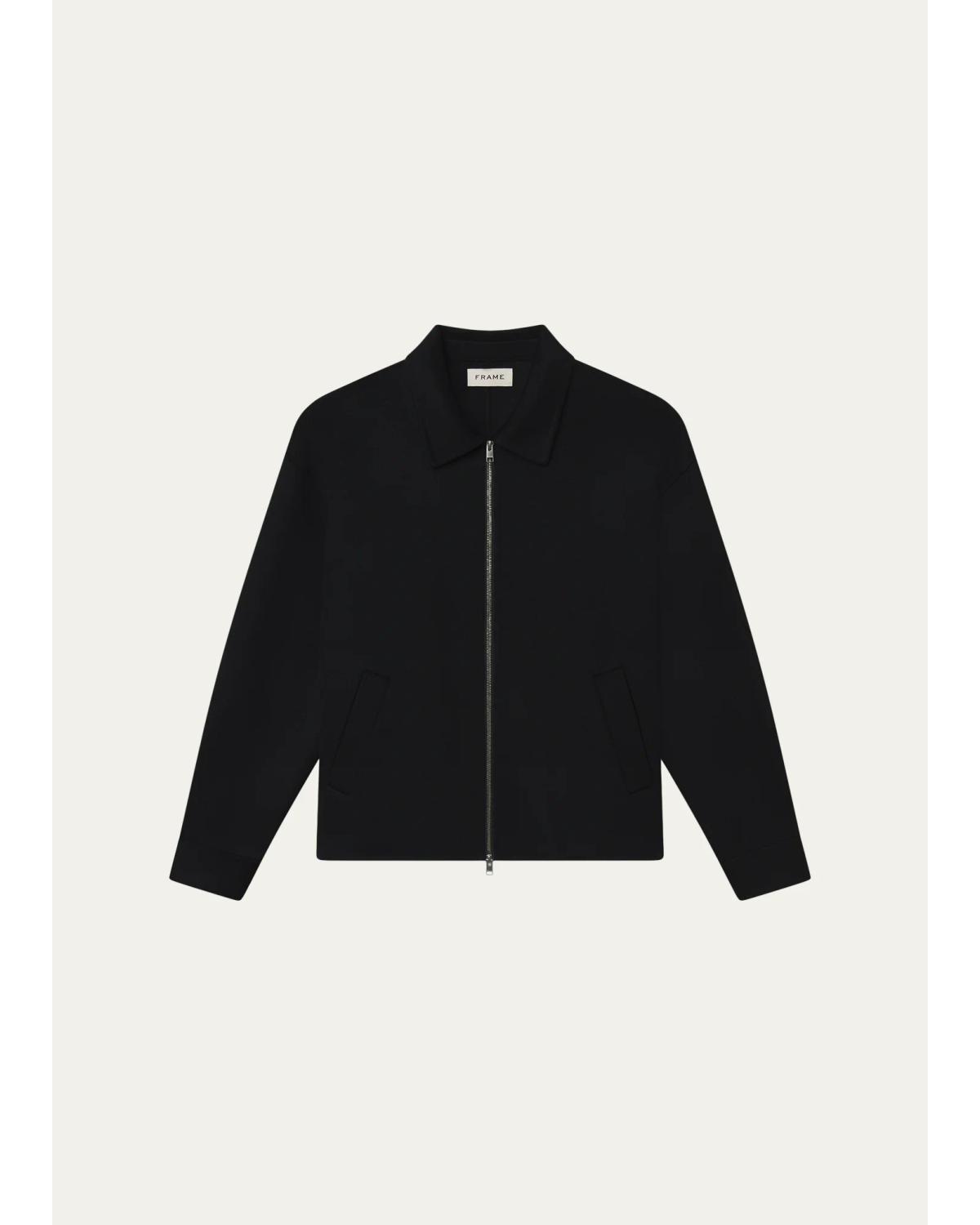 Men'S Double-Faced Wool Full-Zip Overshirt
