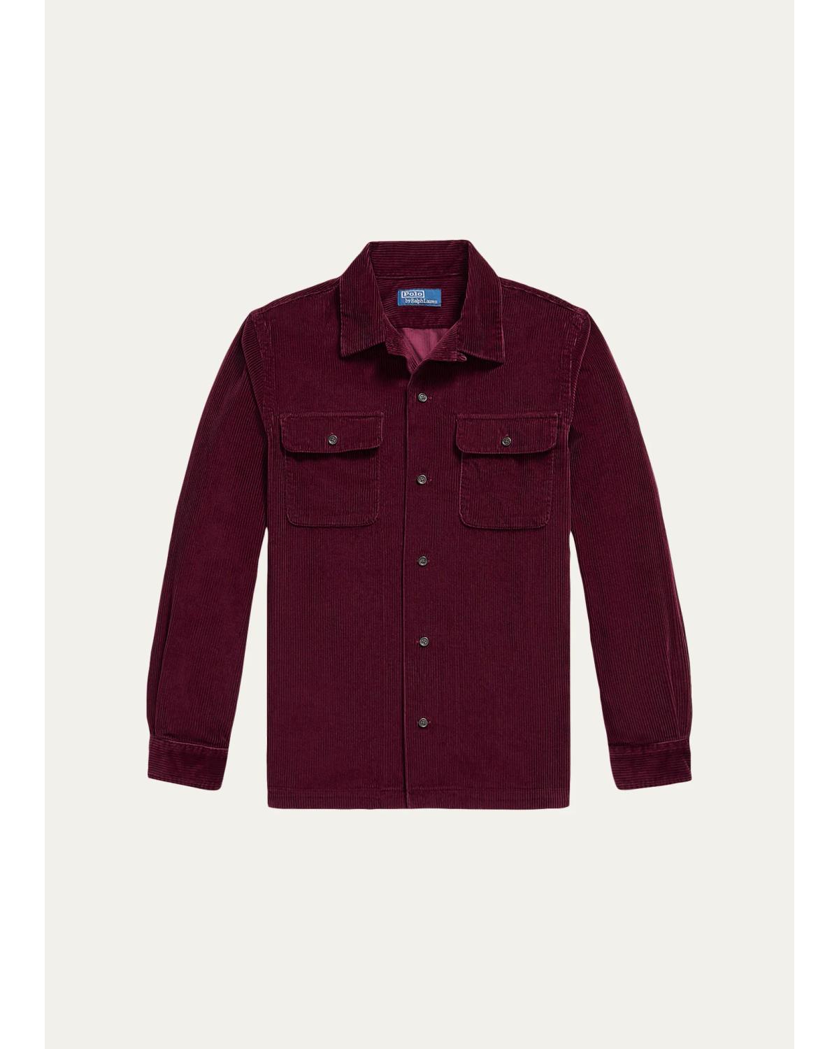 Men'S Classic-Fit Corduroy Camp Shirt