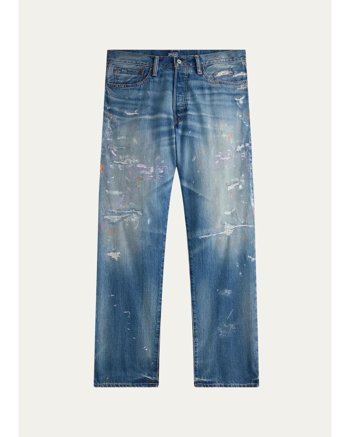 Men'S Vintage Classic Distressed Jean