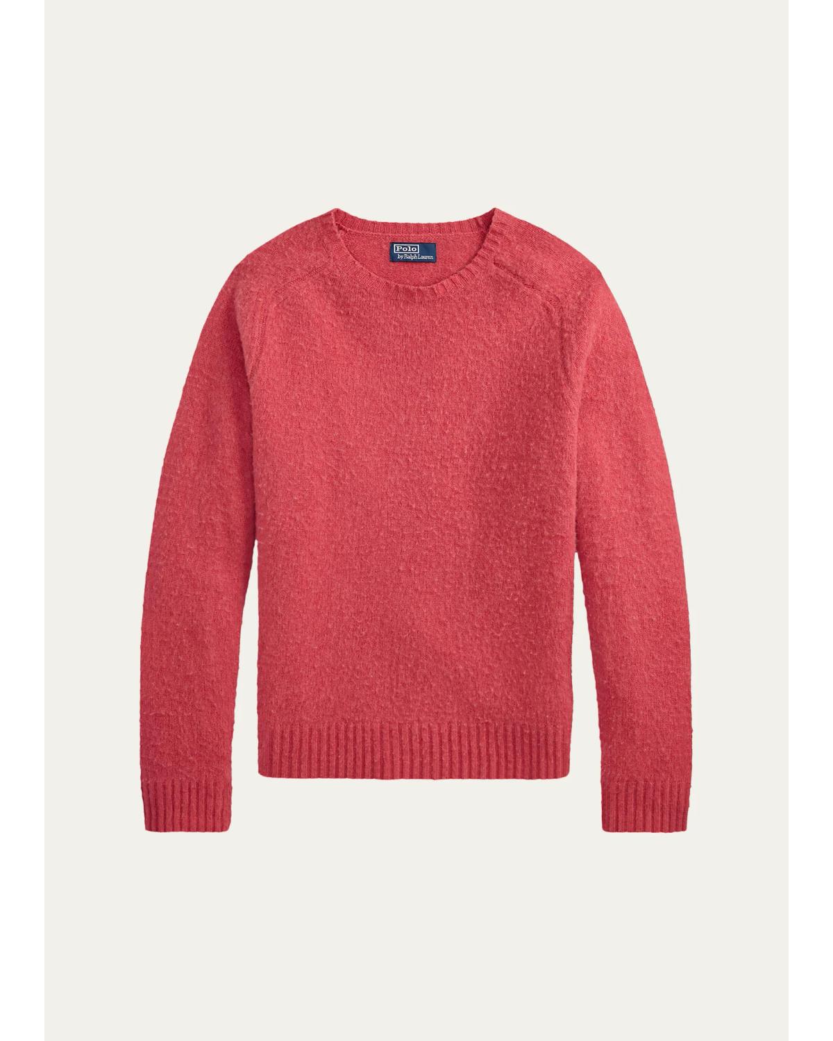 Men'S Suede-Patch Wool-Cashmere Sweater