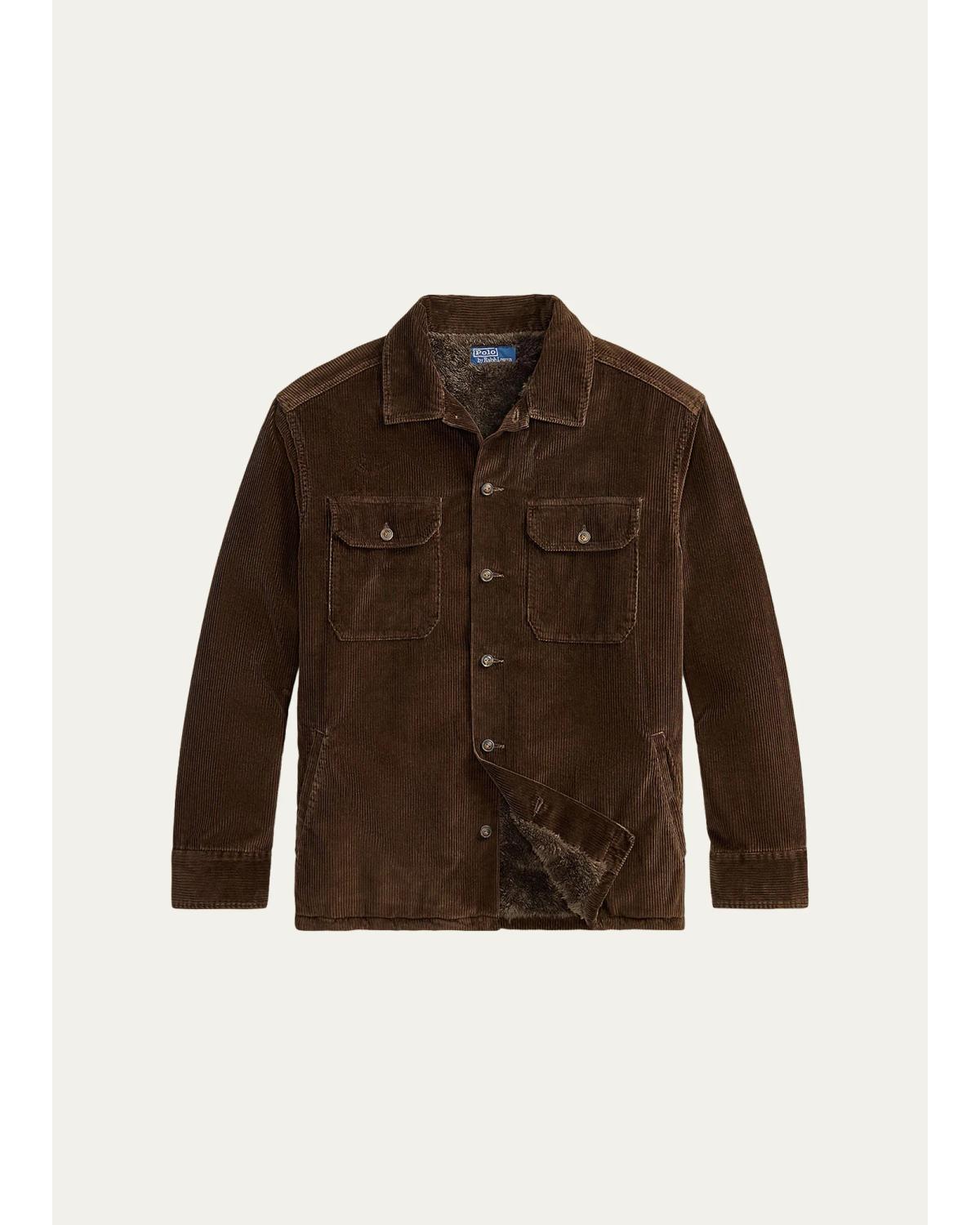 Men'S Classic Fit Corduroy Utility Shirt