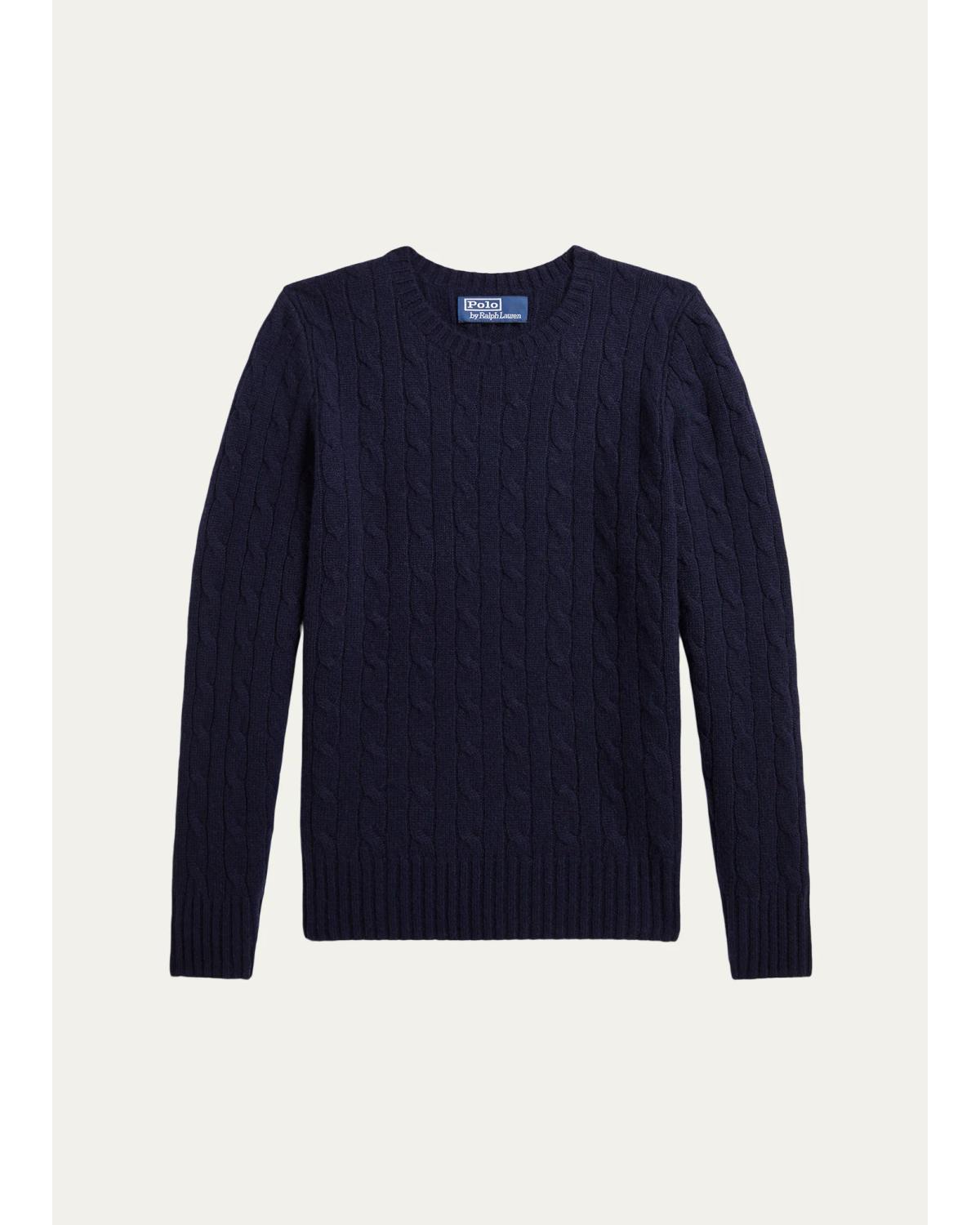 Boy's The Iconic Cable-Knit Cashmere Sweater, Size S-XL