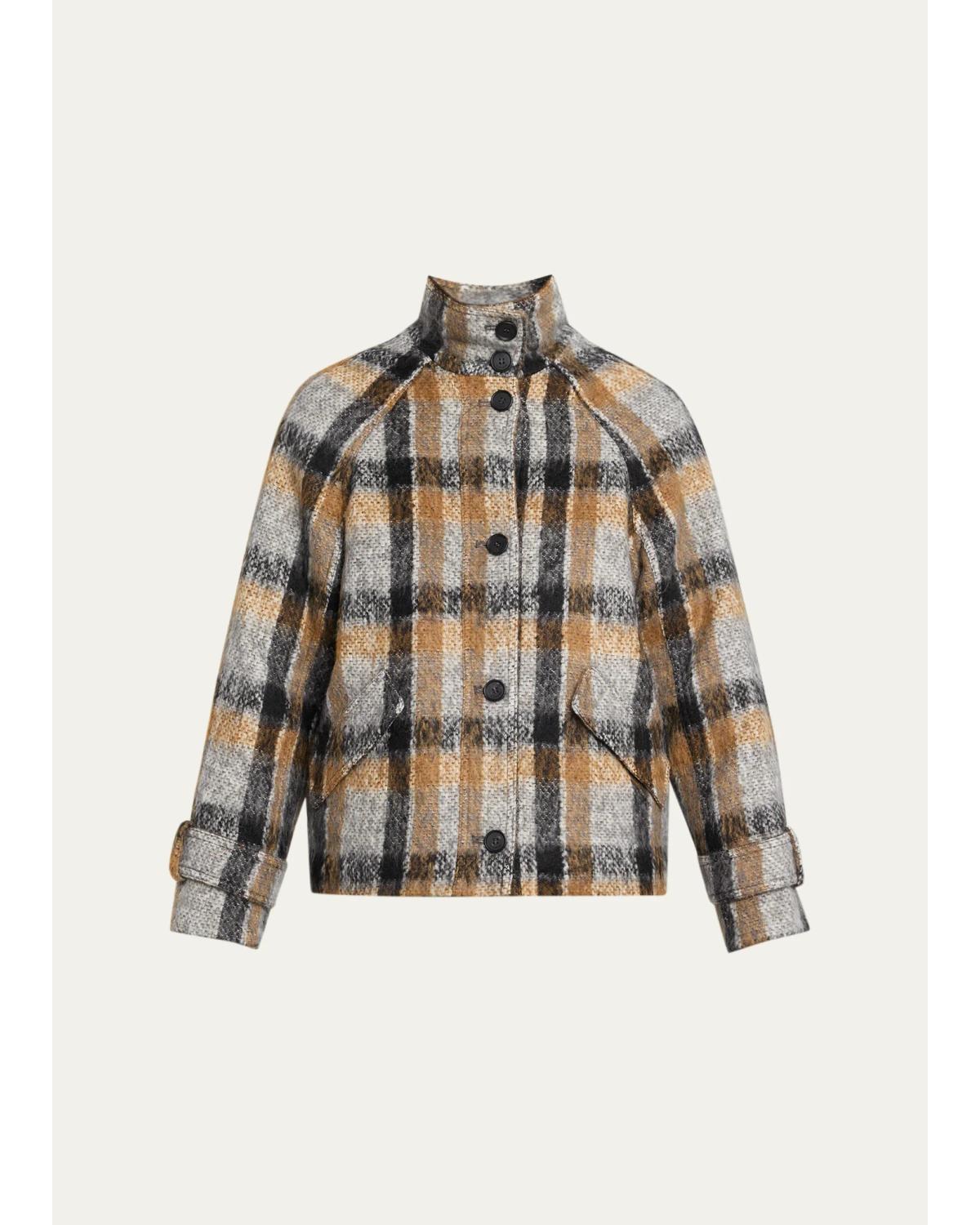 Virelle Plaid Brushed Jacket