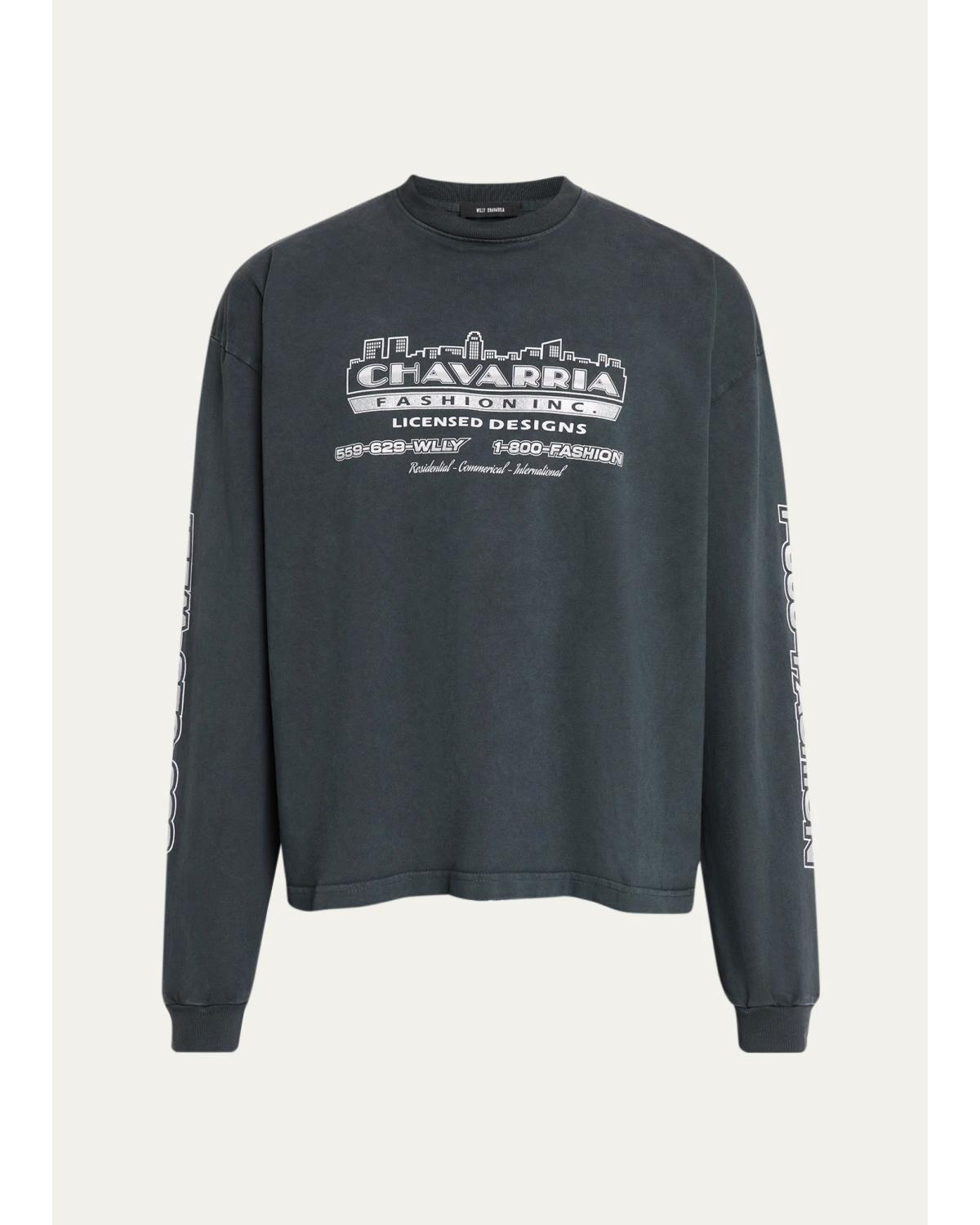 Men'S Chavarria Fashion Inc. Cotton Long-Sleeve T-Shirt