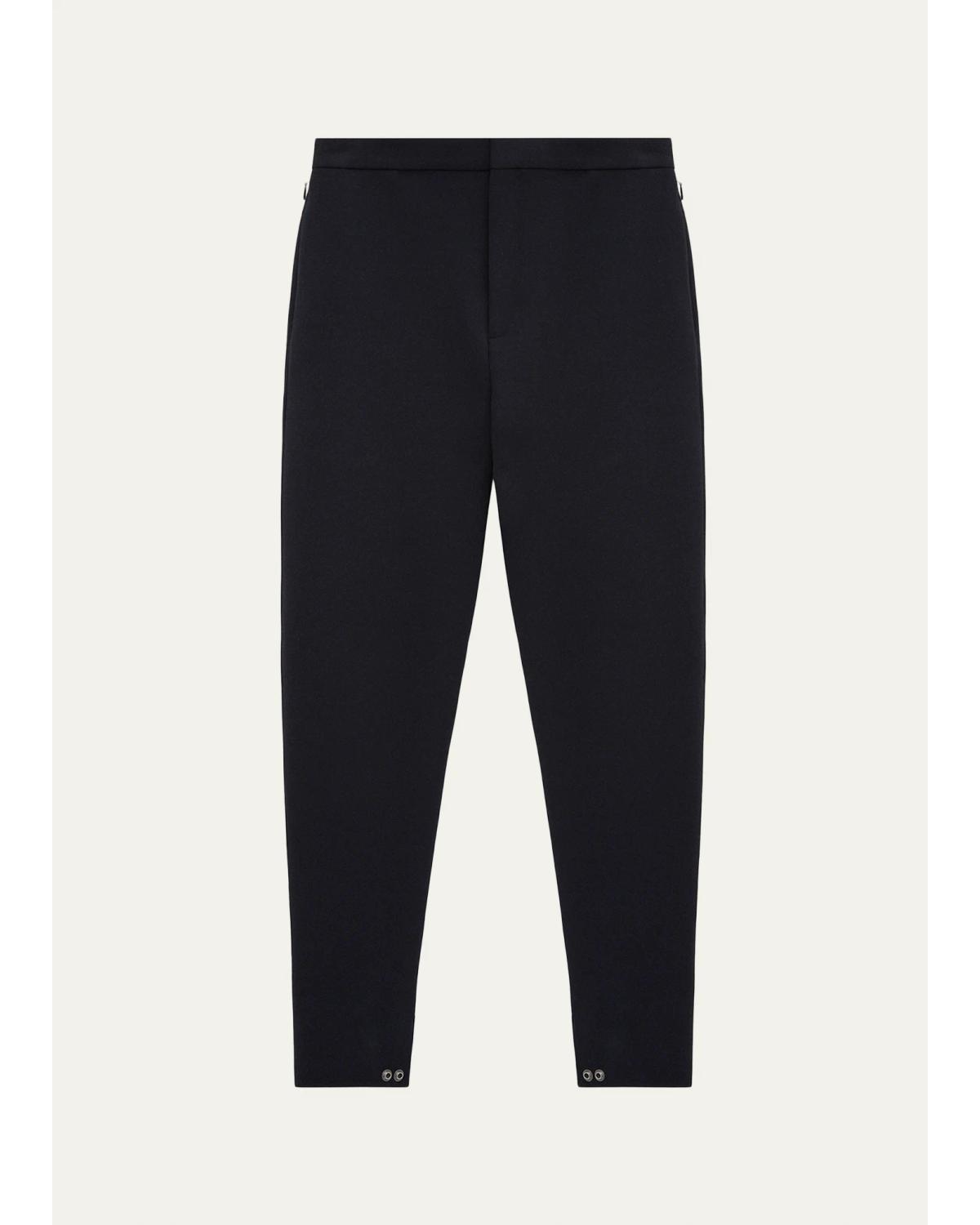 Men'S Flat-Front Tapered Leg Trousers