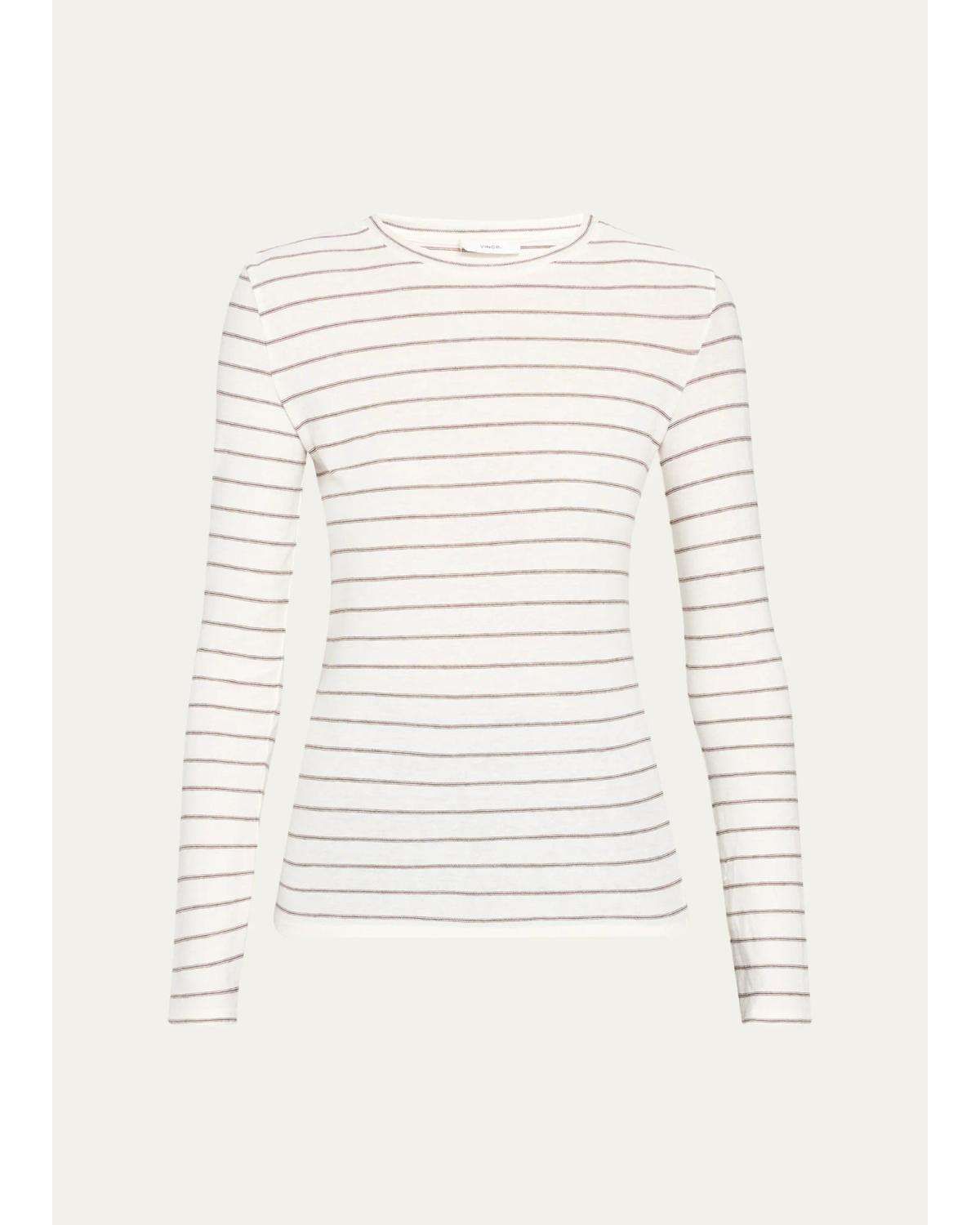 Striped Long-Sleeve Cotton T-Shirt