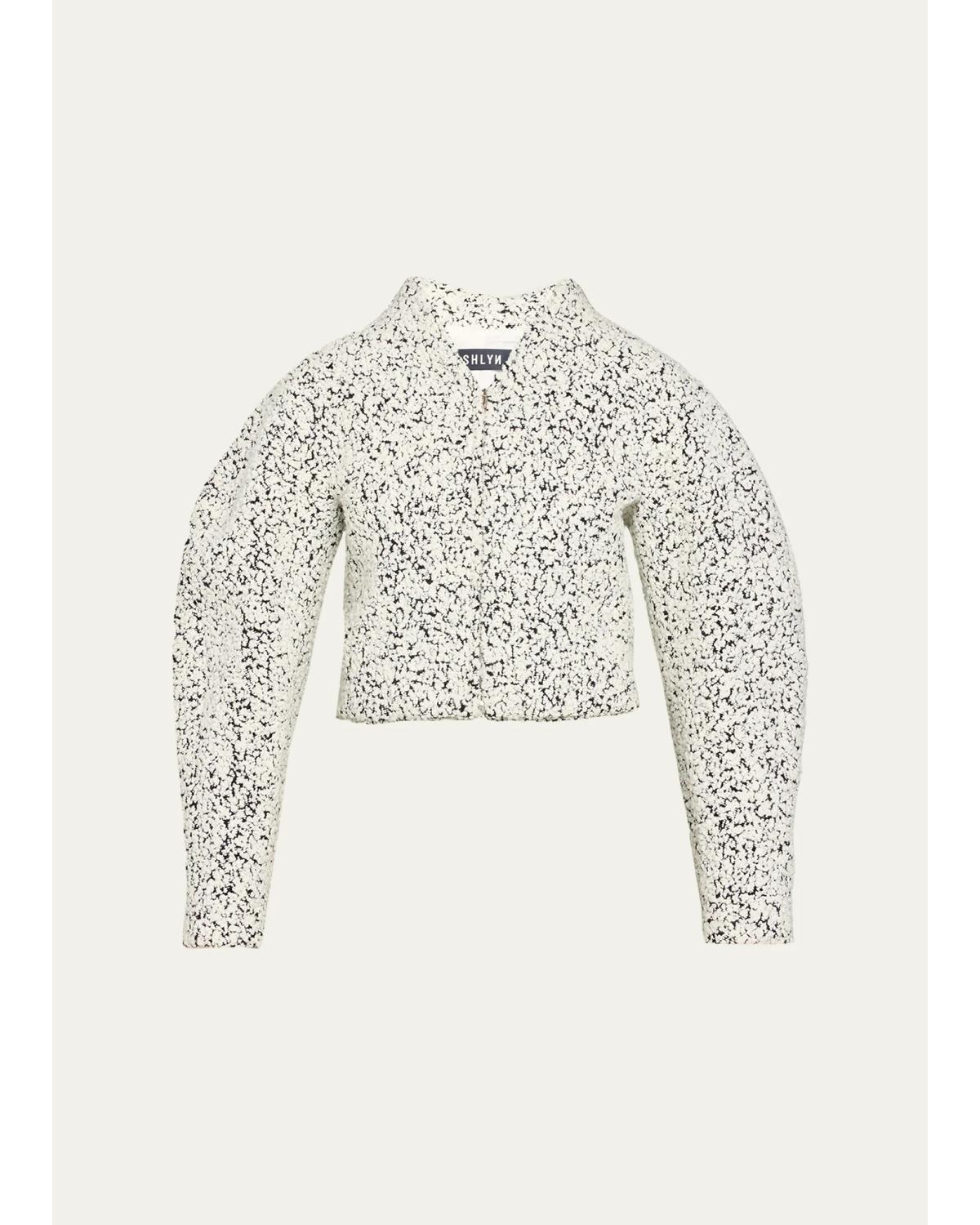 Snowy Boucle High-Low Coat