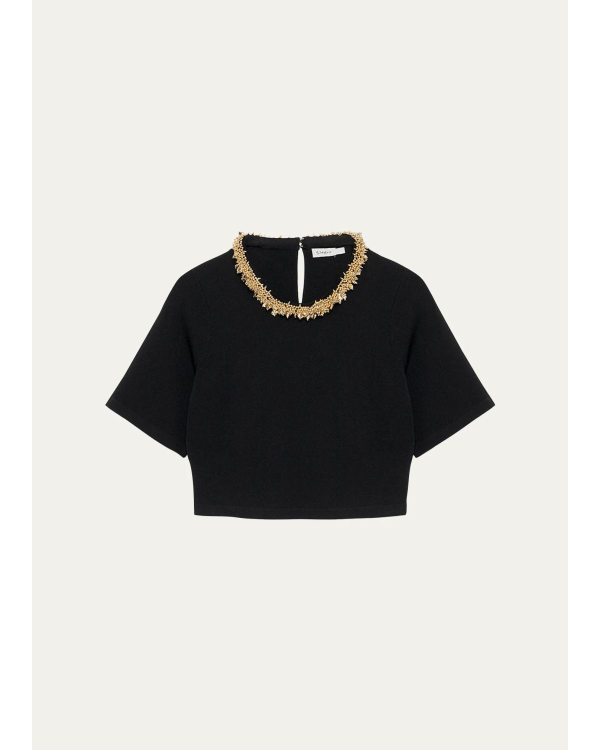 Nuria Embellished Crop Top