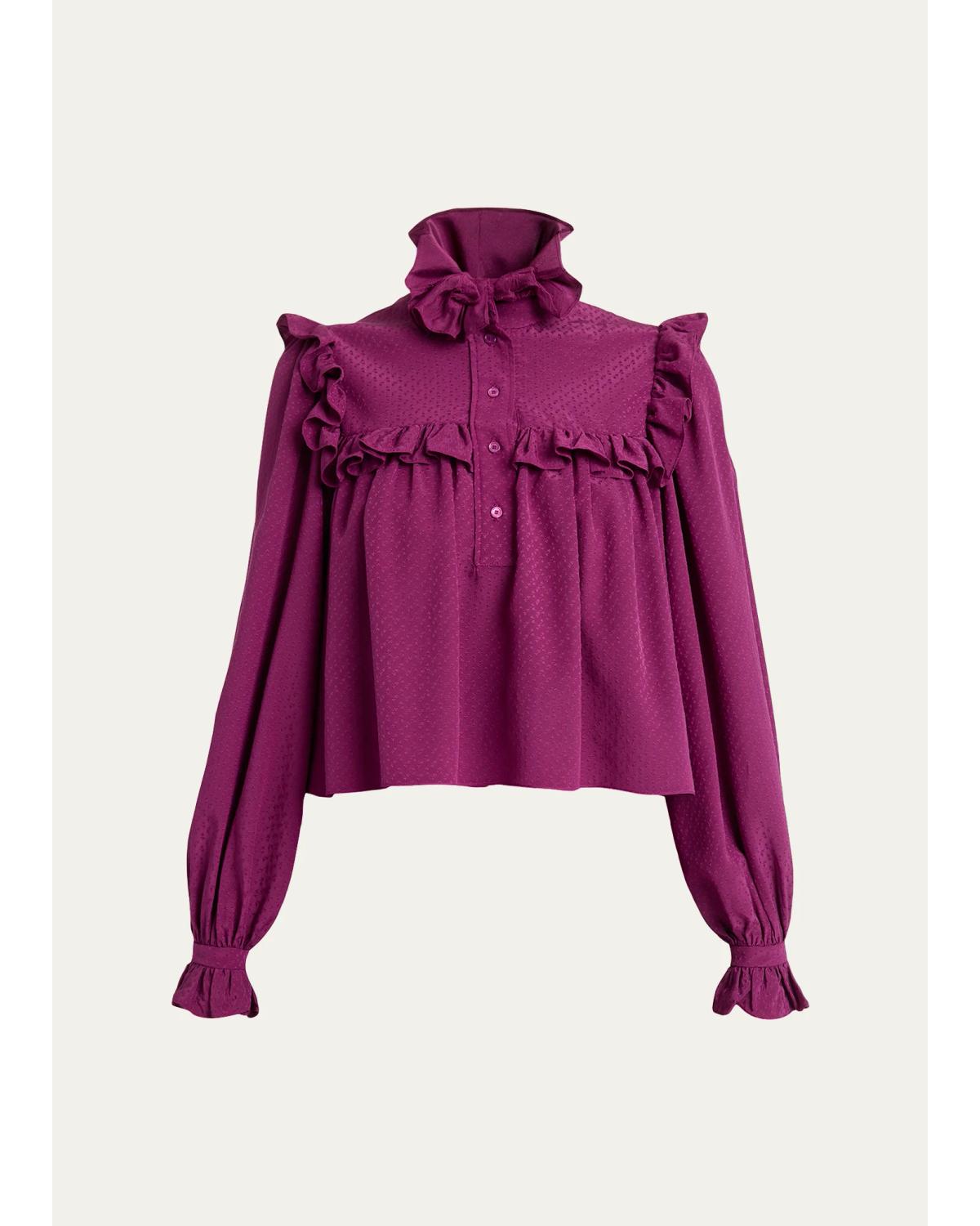 Textured Ruffled Top