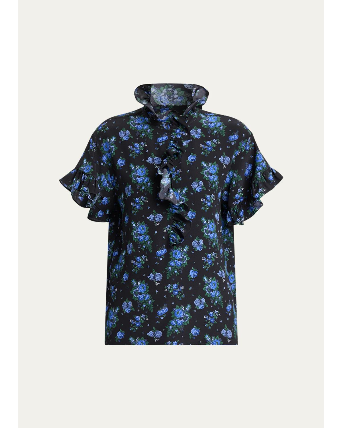 Floral Ruffled Top