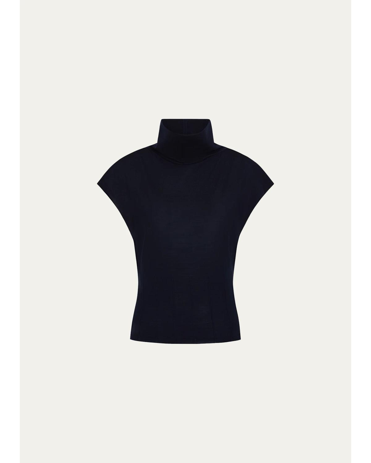 Funnel Neck Sleeveless Top
