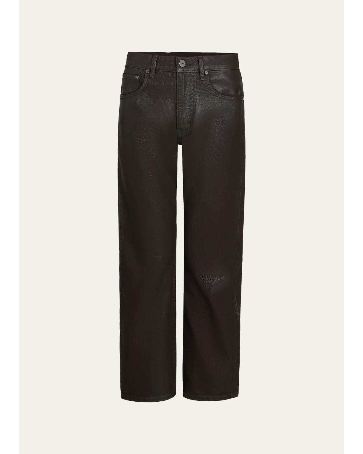 Kent Coated Denim Straight-Leg Jeans