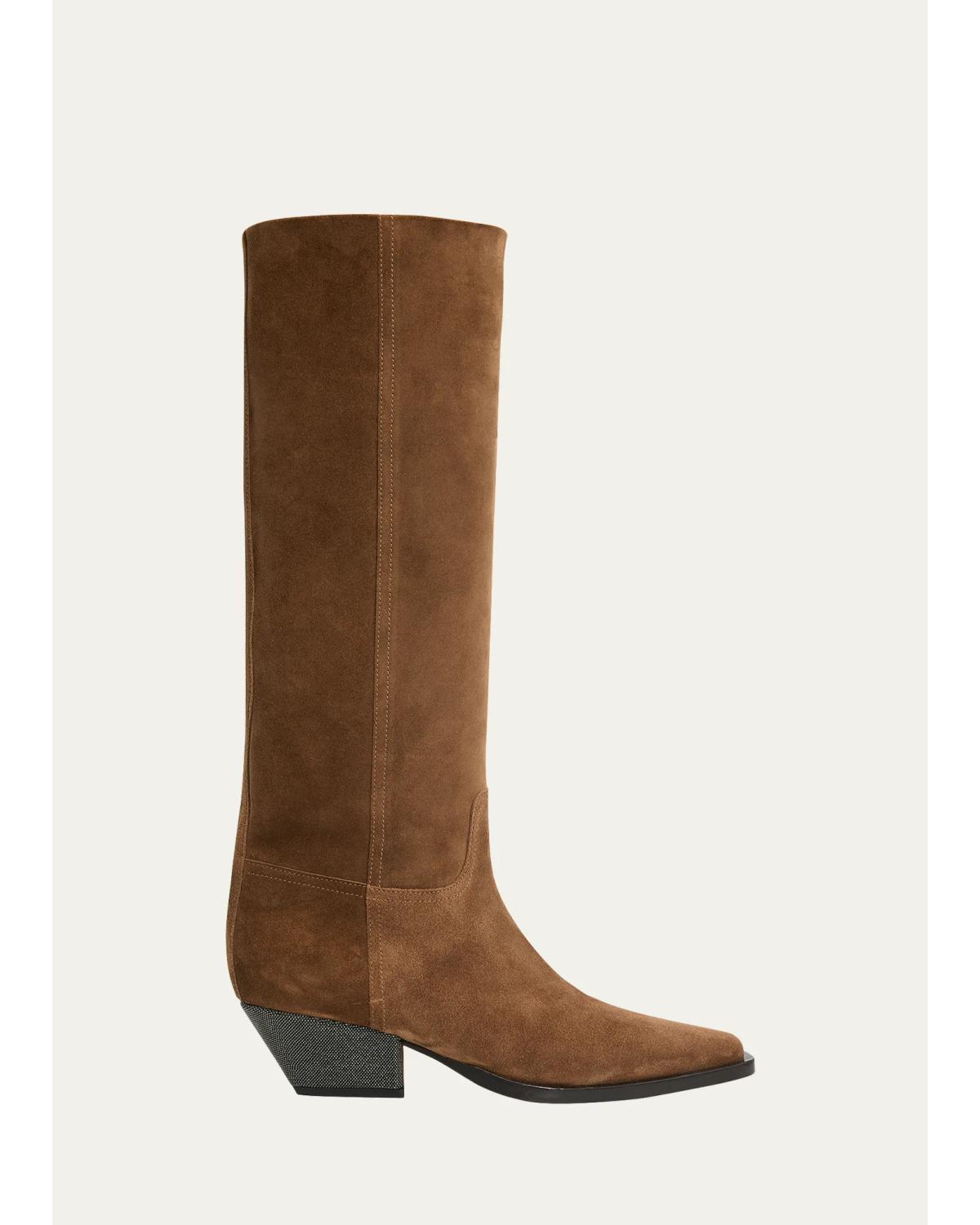 25Mm Monili-Heel Knee-High Boots