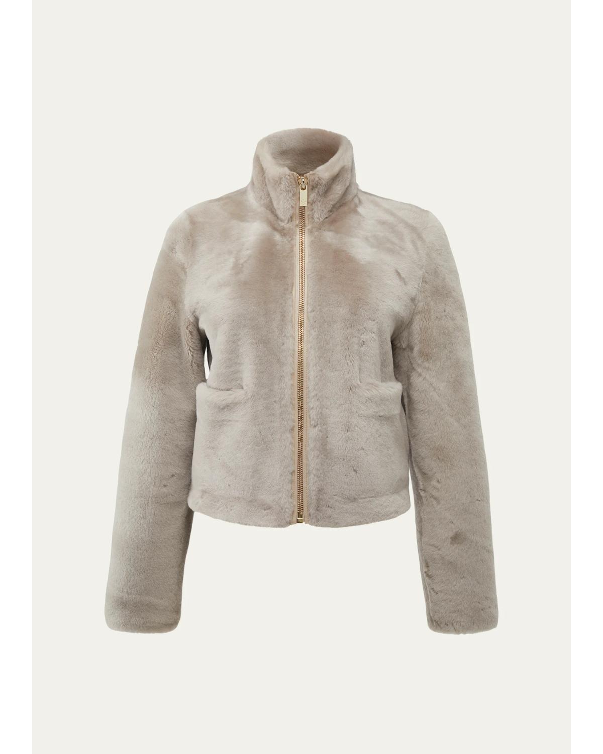 Merino Shearling Lamb Zip Jacket