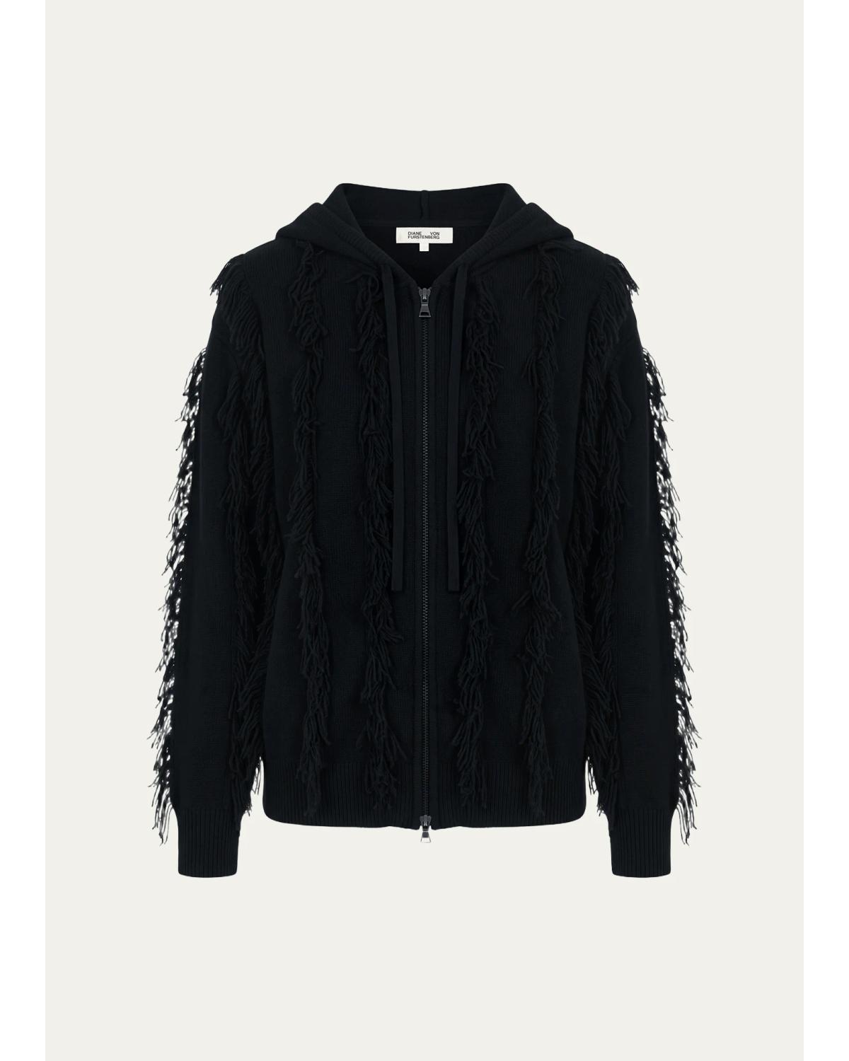 Maxime Hooded Fringe Sweater