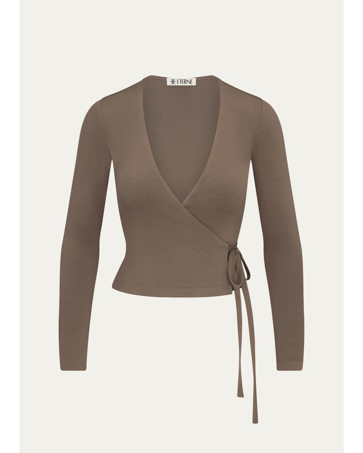 Jersey Wrap Top