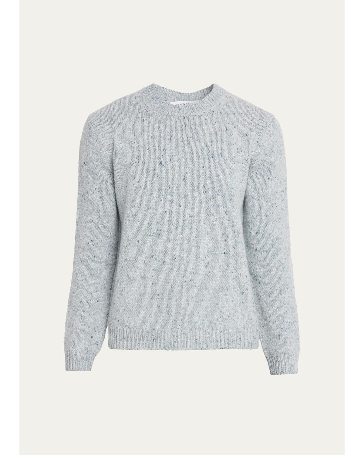 Men'S Melange Wool & Cashmere Crewneck Sweater