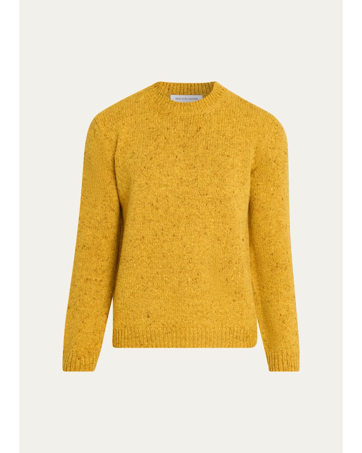 Men'S Melange Wool & Cashmere Crewneck Sweater