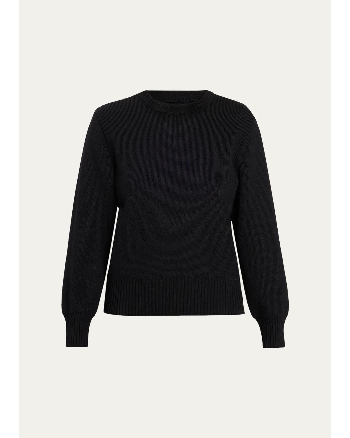 Wool-Cotton Crewneck Sweater
