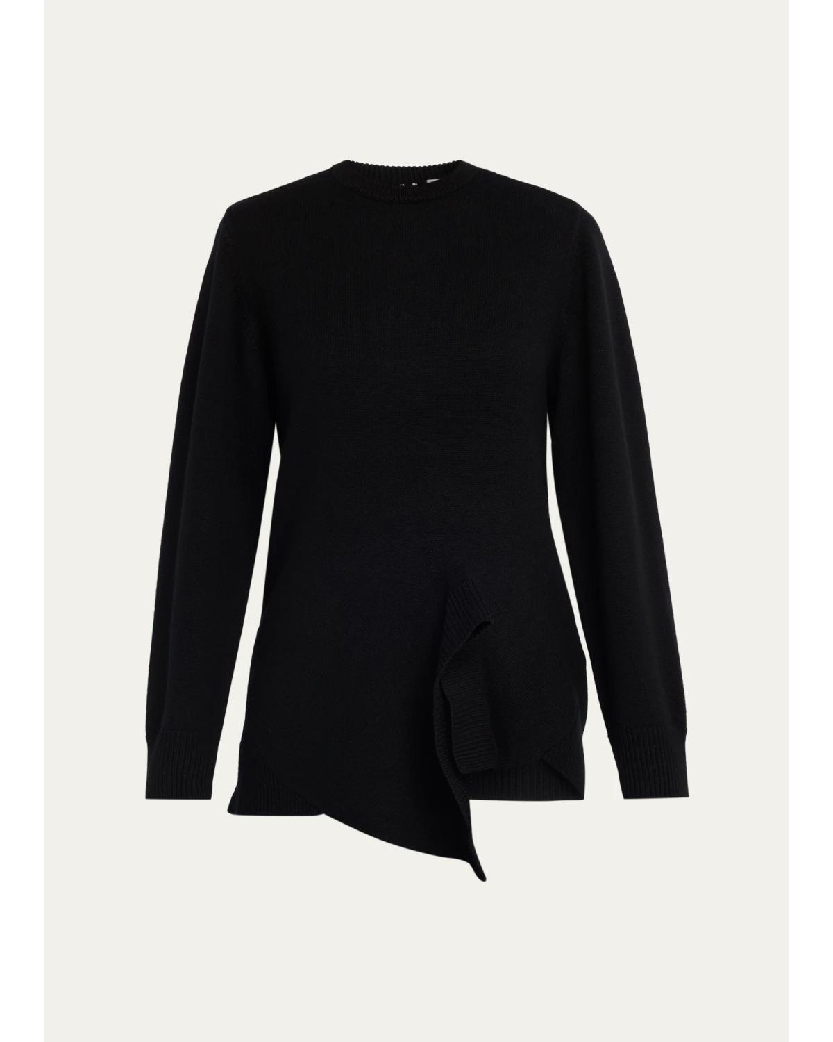 Asymmetric Wool-Cashmere Sweater
