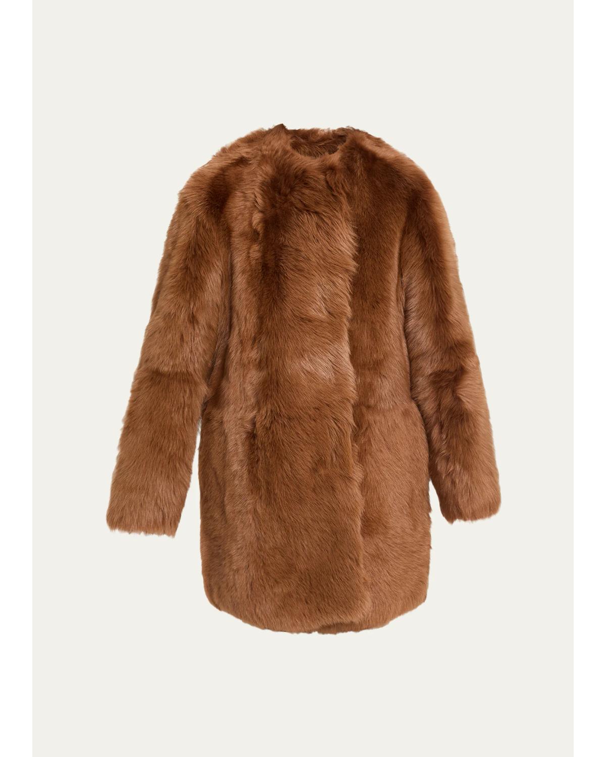 Toteme Silky Lamb Italian Shearling Coat