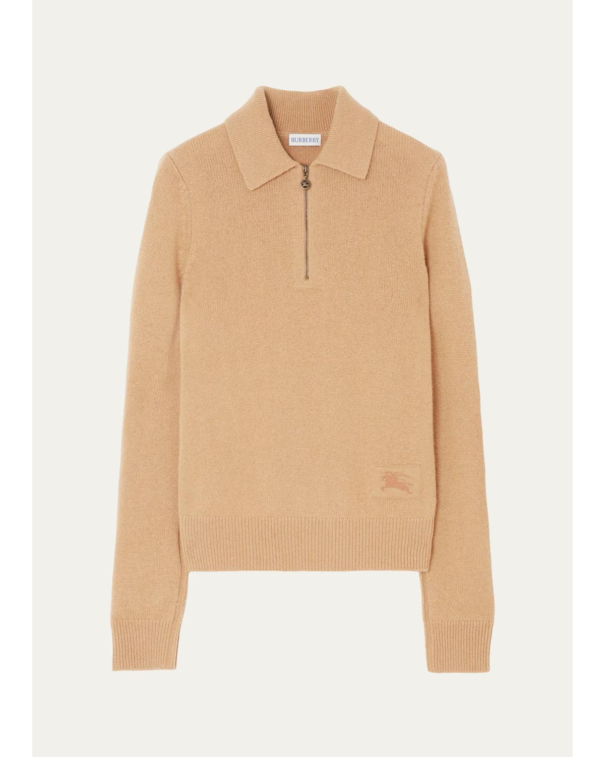 Cait Cashmere Quarter-Zip Sweater